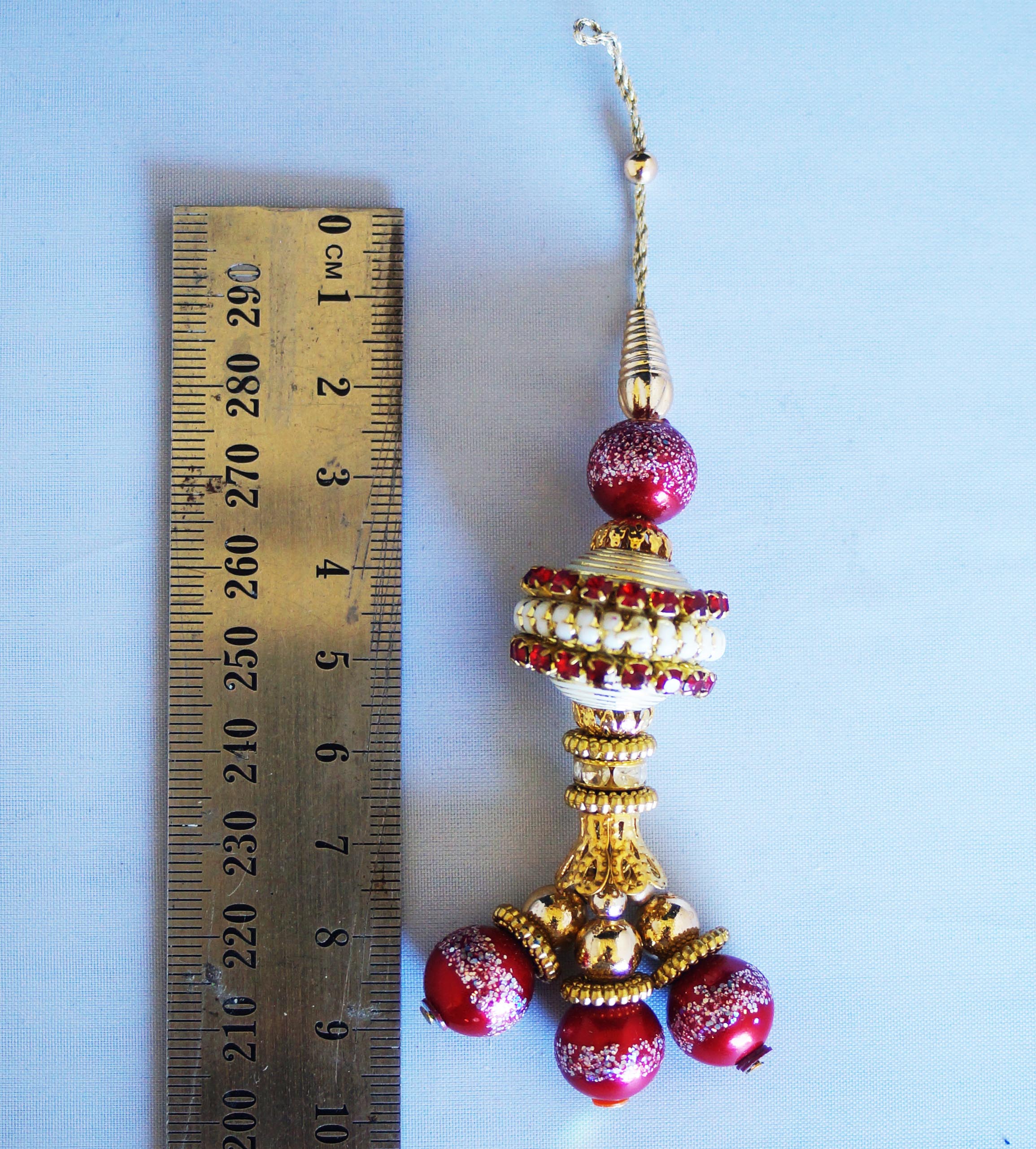 deep ruby pearls and gold blingsal pack of 6